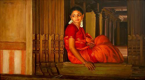 Paintings of rural indian women   Oil painting (15)